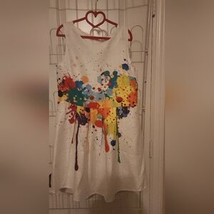Abstract Splatter Art Canvas Dress
